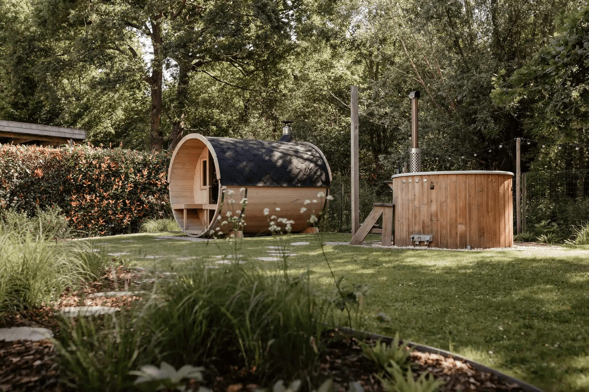 Barrelsauna voor 6 personen
